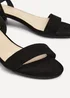 Linzi Kezzi Black Faux Suede Barely There Low Block Heeled Sandal - Size 3 Image 4