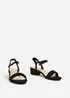 Linzi Kezzi Black Faux Suede Barely There Low Block Heeled Sandal - Size 3 Image 3