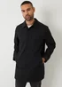 Threadbare Black Showerproof Longline Tailored Mac - XL Image 5