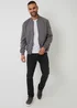 Threadbare Dark Grey Showerproof Classic Bomber Jacket - S Image 4