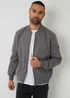 Threadbare Dark Grey Showerproof Classic Bomber Jacket - S Image 1