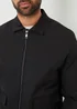 Threadbare Black Sonton Patch Pocket Collared Zip-Through Jacket - L Image 3