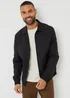Threadbare Black Sonton Patch Pocket Collared Zip-Through Jacket - L Image 1