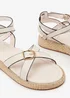 Where's That From Cream PU Alora Cross-Over Buckle Strap Sandals - Size 5 Image 4