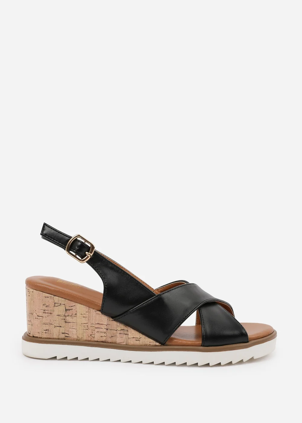 Where's That From Black PU Qween Wedge Shoes - 5 Image 1