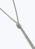 Muse Silver Knot Snake Chain Necklace - One Size Image 2