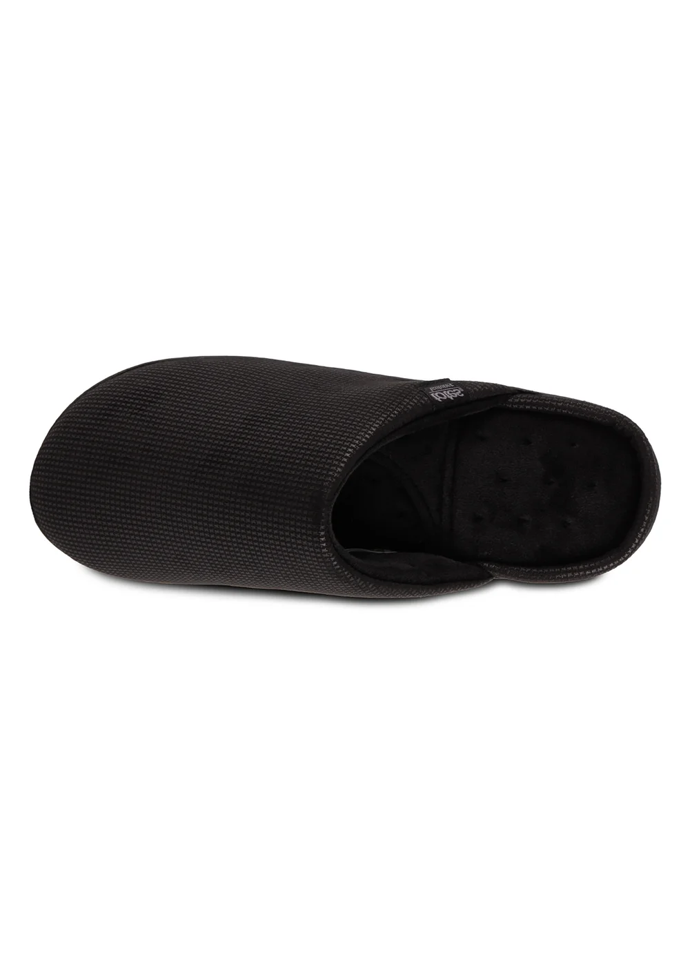 Totes Isotoner Black Square Patterned Smart Mule Slipper - 11 Image 5