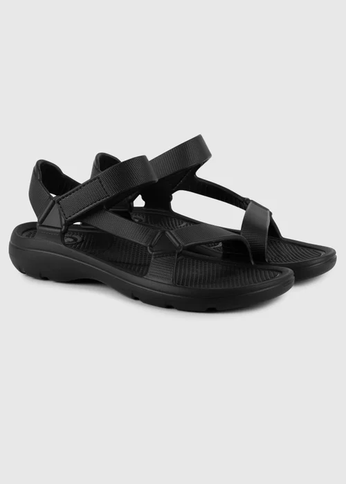 Totes Isotoner Black Velcro Sport Sandal - Size 10 Infants Image 1