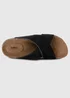 Totes Black Suede Cross Strap Sandal - Size 5 Image 4