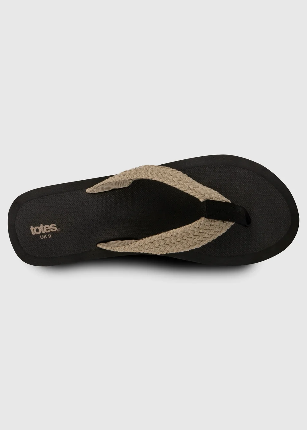Totes Black Plait Toe Post Sandal - 8 Image 4