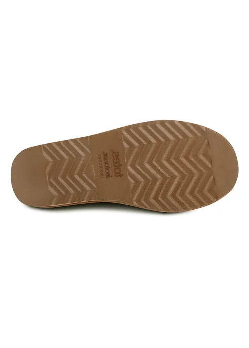 Totes Isotoner Tan Real Suede Full Back Slipper - 9 Image 6