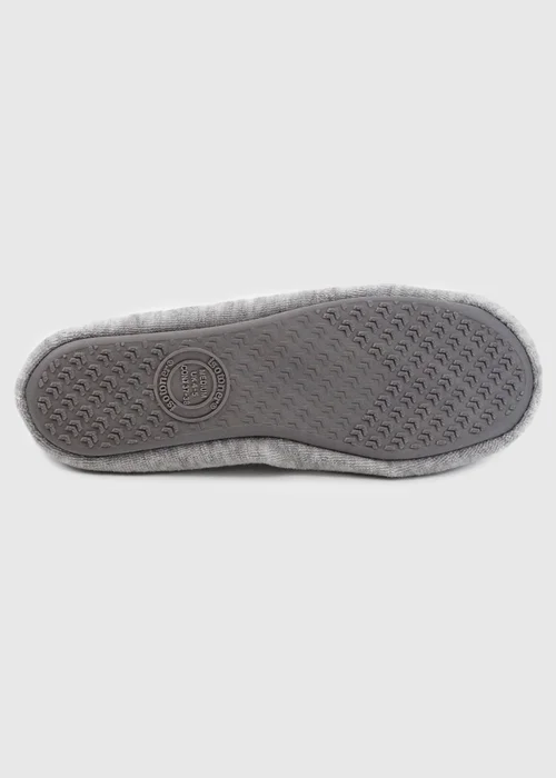 Totes Isotoner Grey Terry Ballerina Slippers - 5-6 Image 6