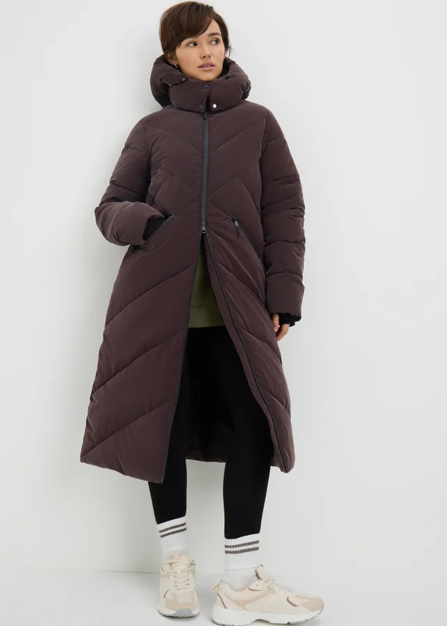 Plum Long Rubberised Coat