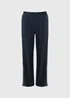 Navy Wide Leg Stripe Trouser - Size 22 33 leg Image 4