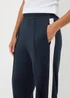 Navy Wide Leg Stripe Trouser - Size 22 33 leg Image 3