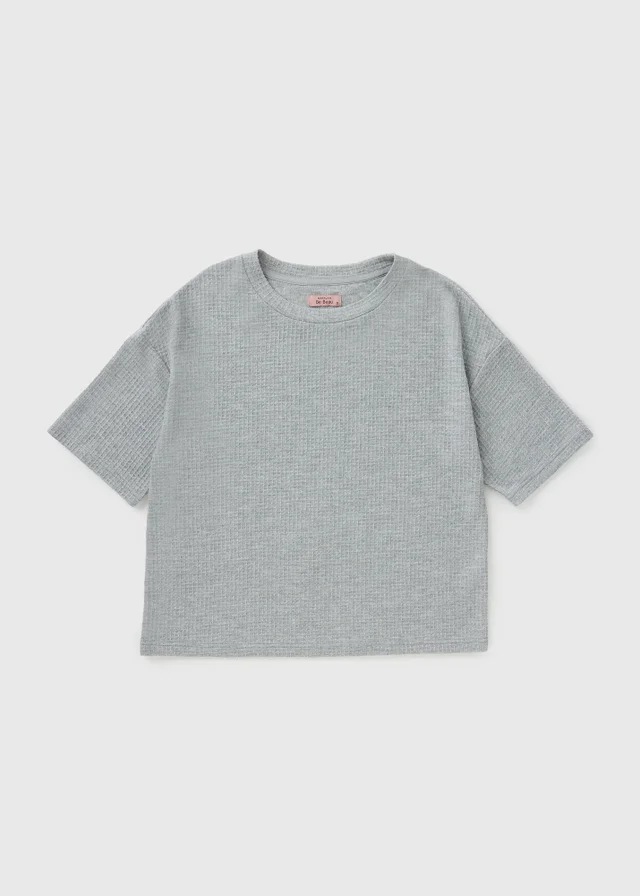 Grey Waffle Pyjama Top