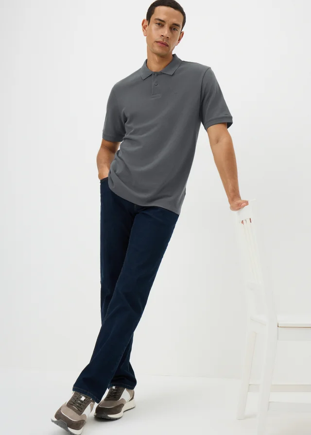 Charcoal Solid Polo Shirt