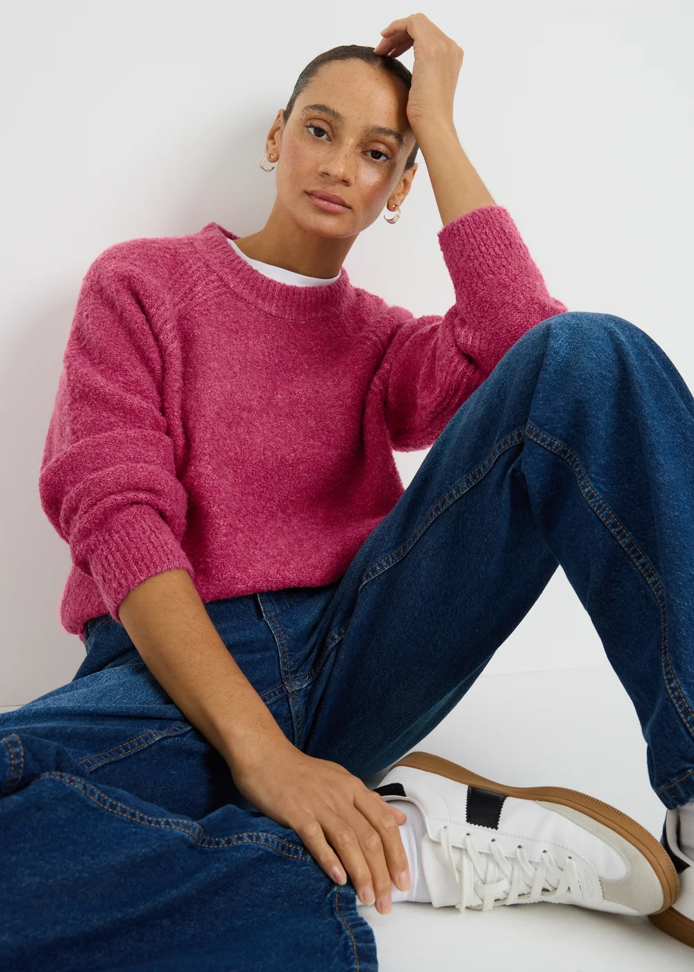 Pink Boucle Jumper - XS Image 2