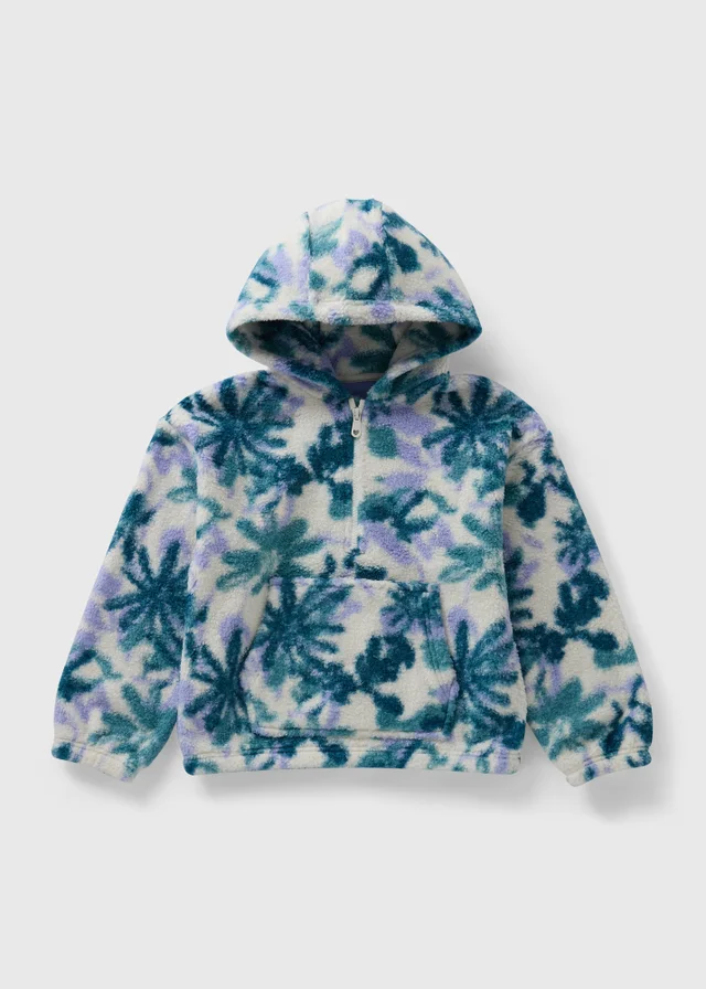 Girls Multicolour Printed Half-Zip Fleece (7-15yrs)