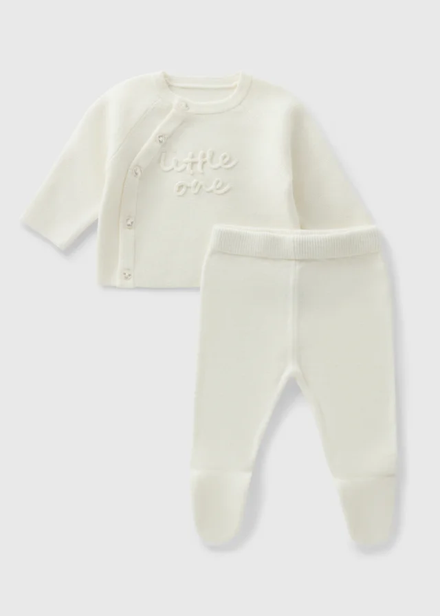 Baby Cream Little One Knit Cardigan & Legging Set (Newborn-12mths)