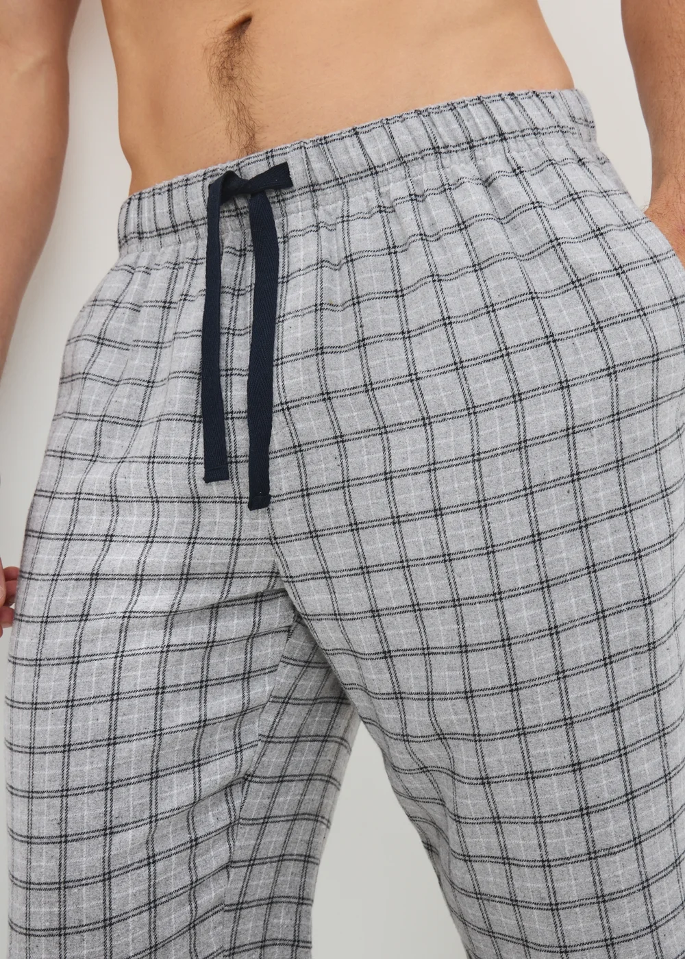 Grey 2 Pack Brushed Woven Pyjama Bottoms - XXL Image 2
