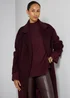 Et Vous Burgundy Oversized Jumper - L Image 1