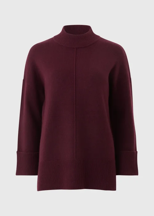 Et Vous Burgundy Oversized Jumper - L Image 4