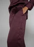 Et Vous Burgundy Satin Wide Leg Trousers - XXXL Image 3