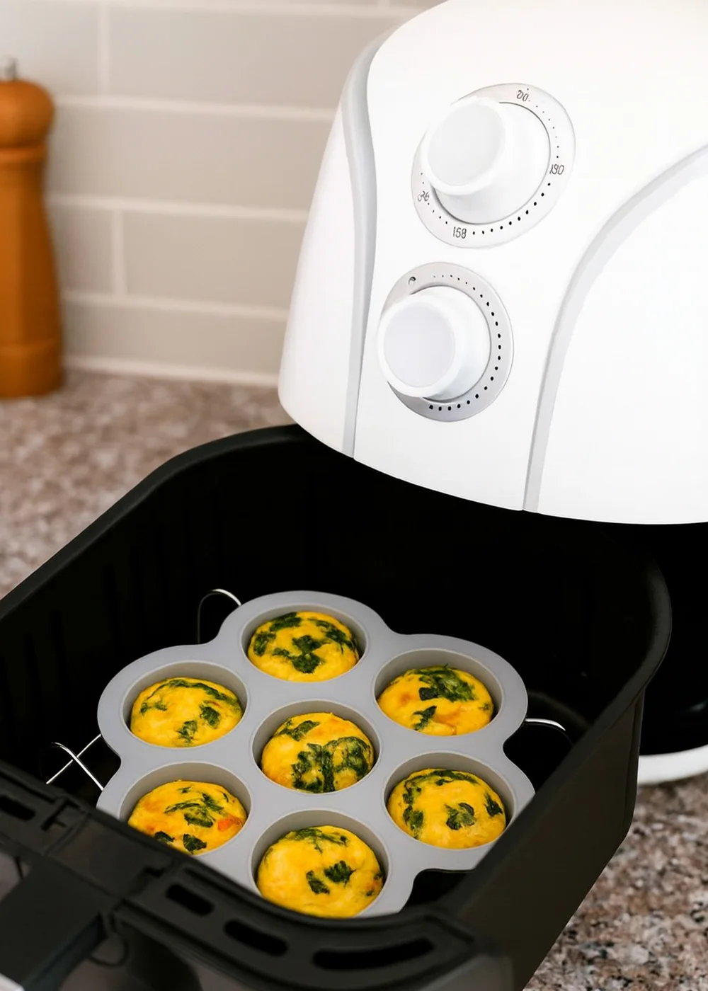 B&Co Air Fryer Silicone Egg Bite Maker Image 2