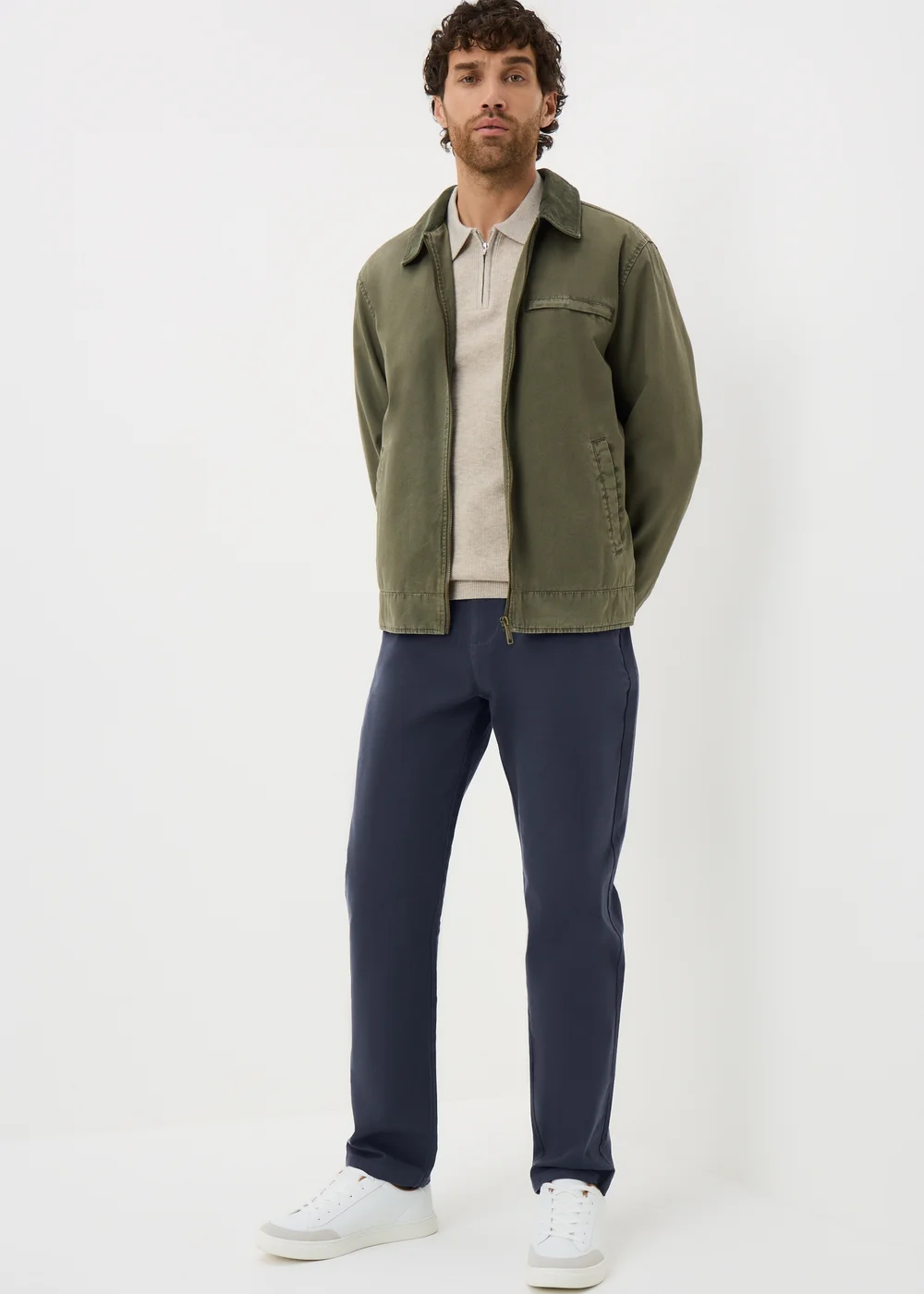 Blue Flex Chinos - 30 Waist Regular Image 1