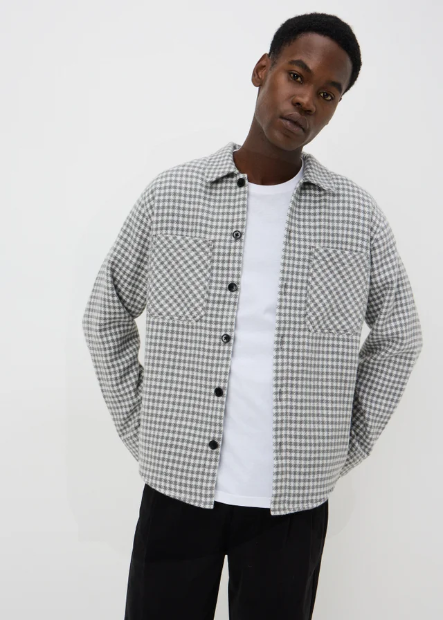 Grey Gingham Smart Shacket