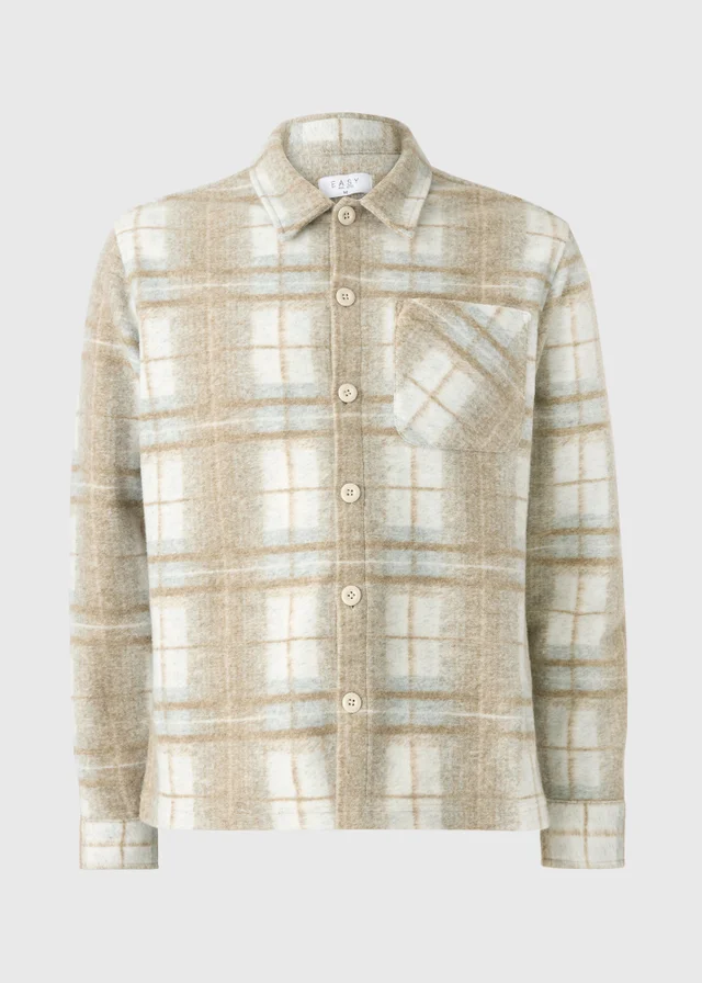 Stone Check Smart Cosy Shacket