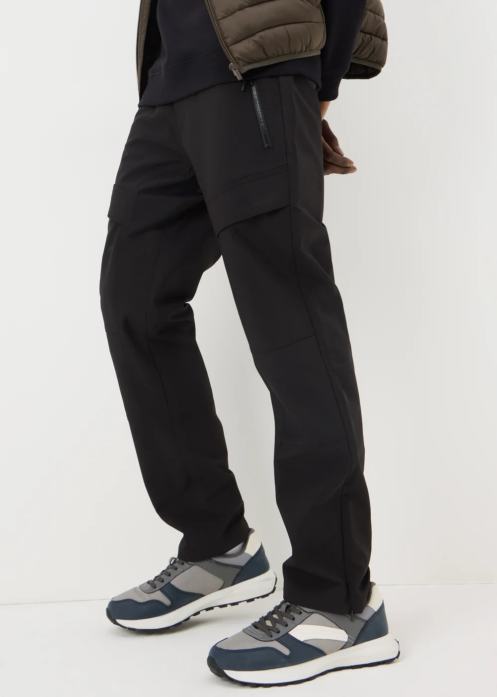 Black Belted Trek Trousers - 30 Waist Regular Image 2