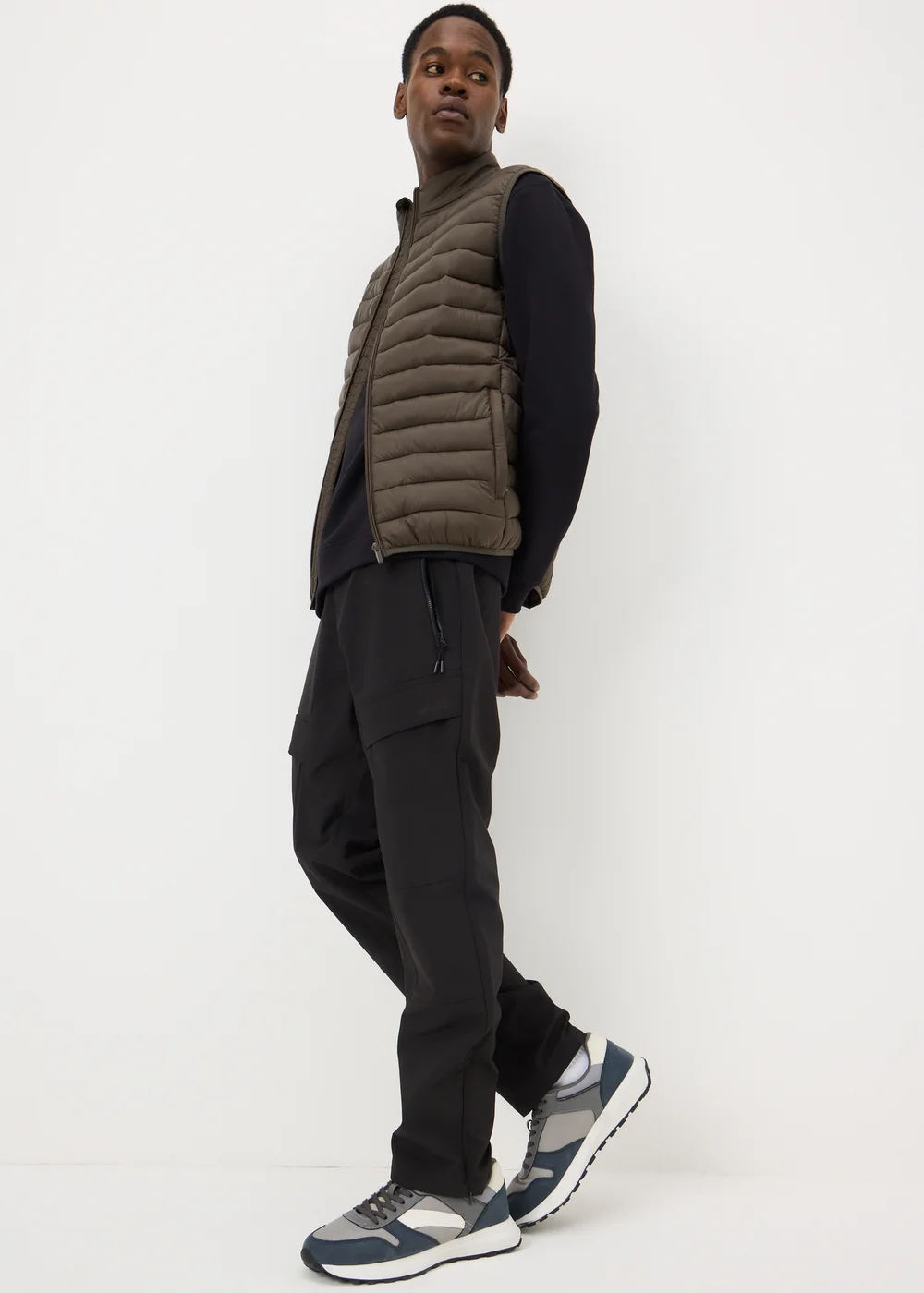 Black Belted Trek Trousers - 30 Waist Regular Image 1