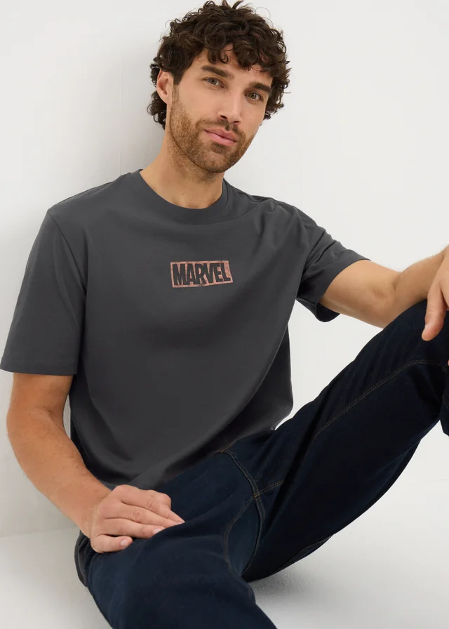 Marvel Charcoal Washed T-Shirt