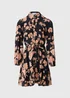Pink Large Floral Mini Shirt Dress - 28 Image 3