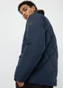 Showerproof Navy Borg Puffer Jacket - XL Image 2