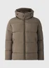 Showerproof Khaki Mid Length Puffa Coat - XL Image 4