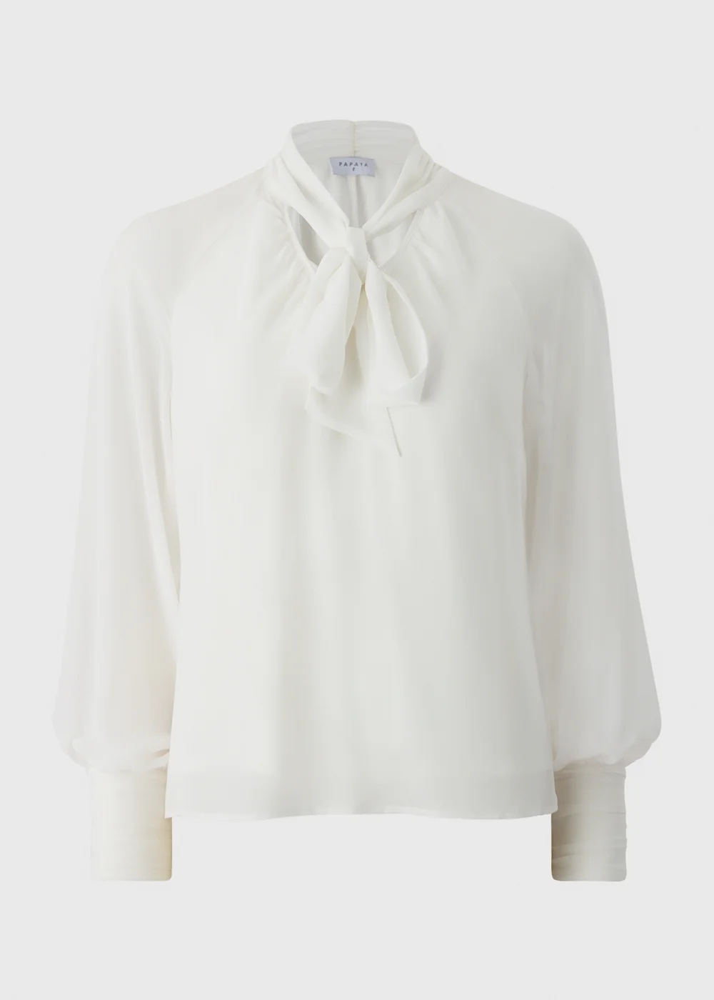 Cream Tie Neck Boho Blouse - Size 10 Image 1