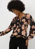 Pink Floral Popover Blouse - Size 26 Image 1