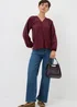 Burgundy Popover Blouse - Size 8 Image 2