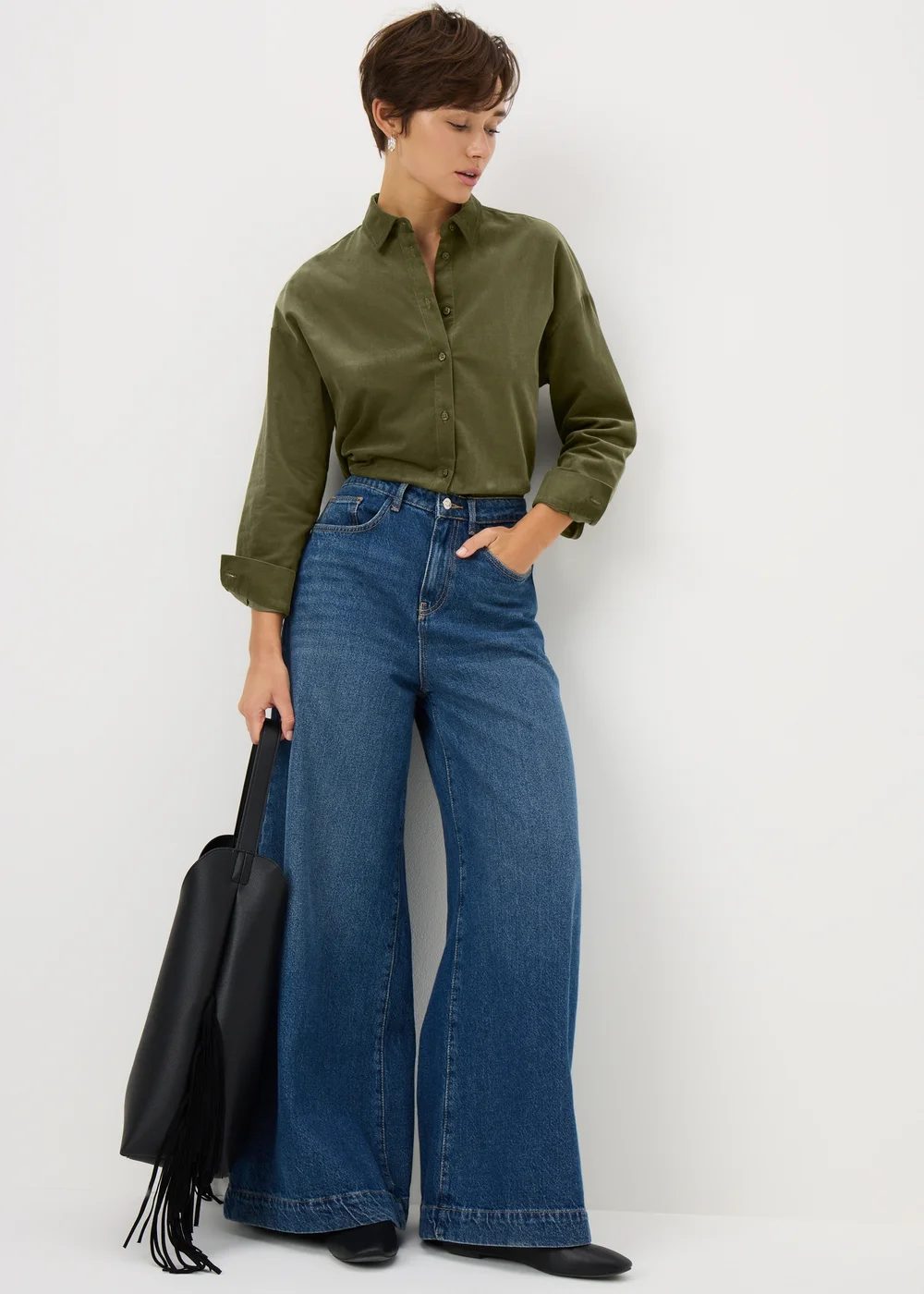 Green Cord Shirt - Size 10 Image 1