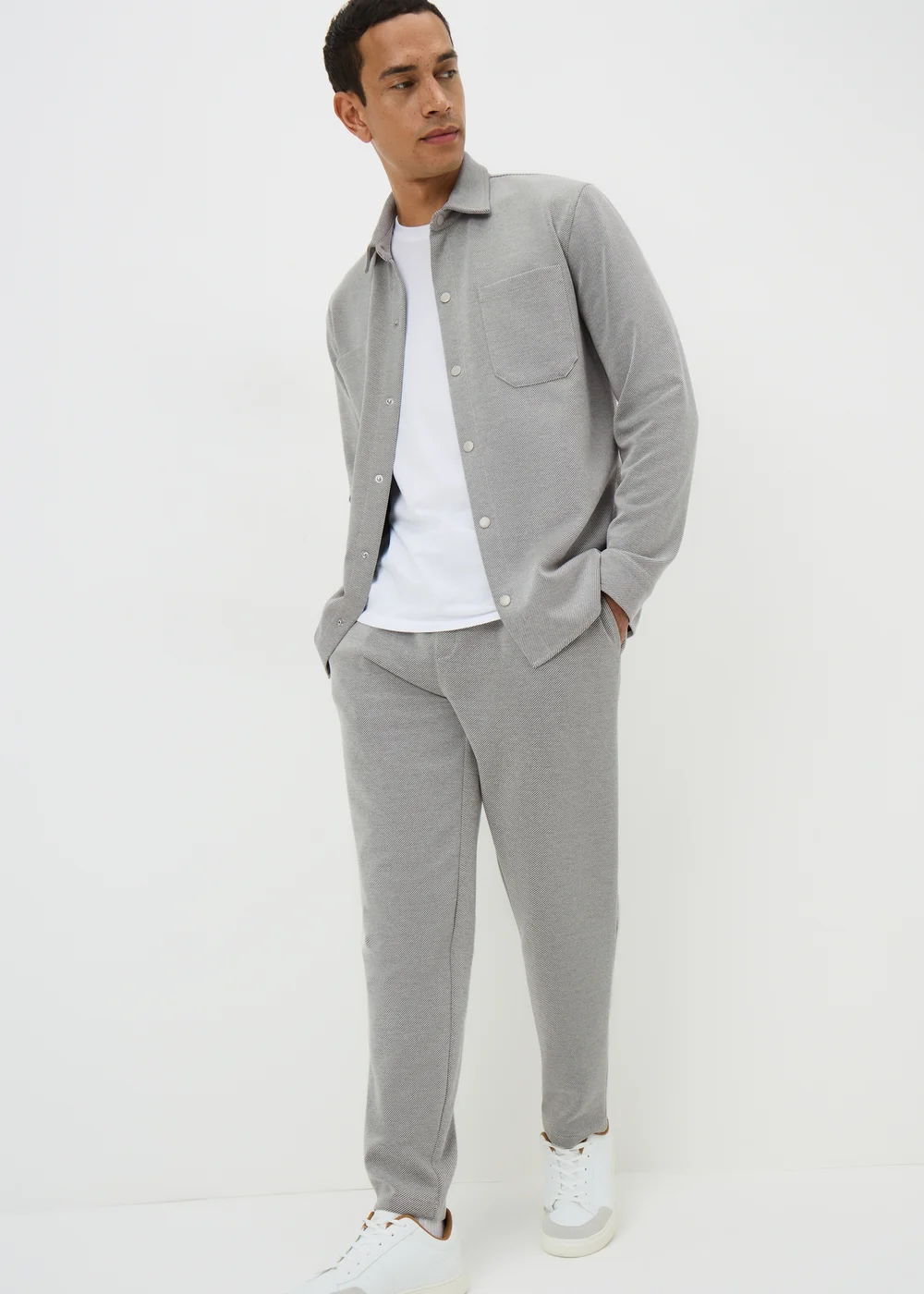 Grey Tapered Co-Ord Joggers - Extra Large Image 1