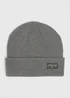 Charcoal Grey Badge Beanie - One Size Image 1
