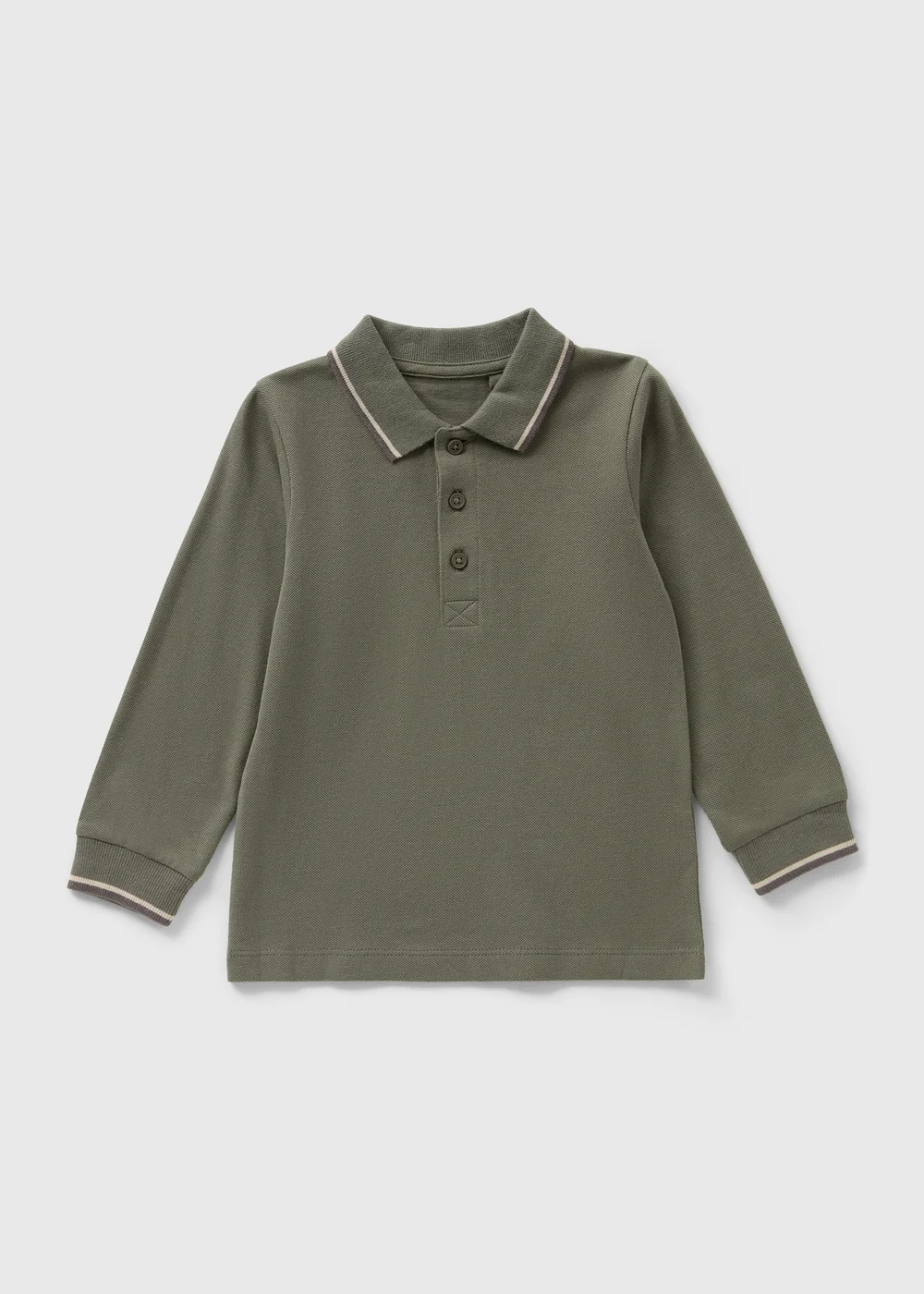 Boys Sage Basic Long Sleeve Polo Shirt (1-7yrs) - 1 to 1 half years Image 1