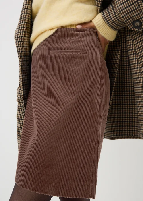 Brown Cord Mini Skirt - Size 26 Image 2