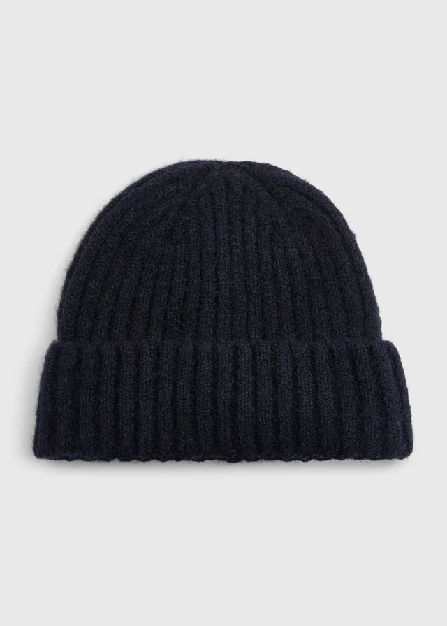 Navy Ribbed Beanie