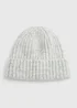 Marl Grey Beanie Hat - One Size Image 1