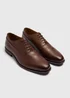 Tan Smart Leather Oxford Shoes - Size 6 Image 1