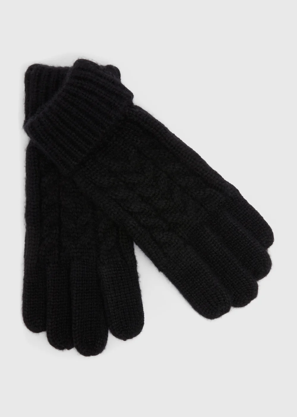 Black Cable Gloves - One Size Image 1
